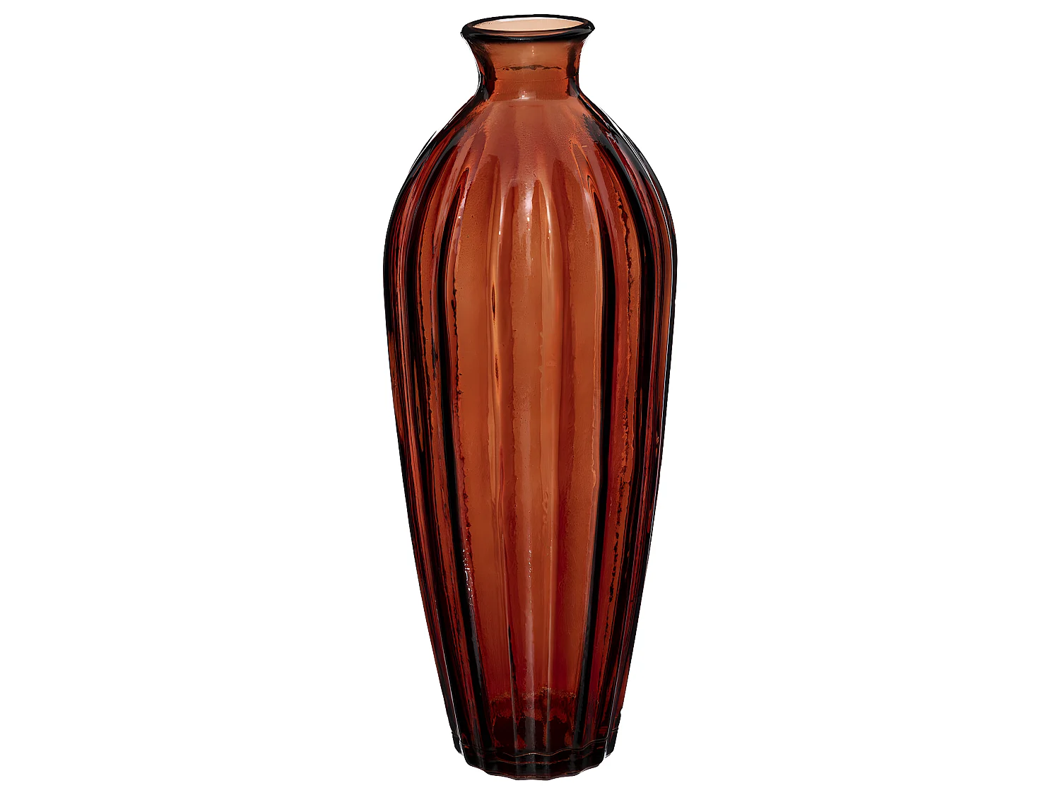 Vase en Verre recyclé Ambre D 12 x H 29 cm