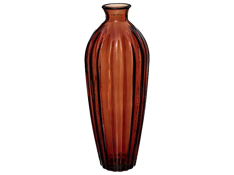 Vase en Verre recyclé Ambre D 12 x H 29 cm