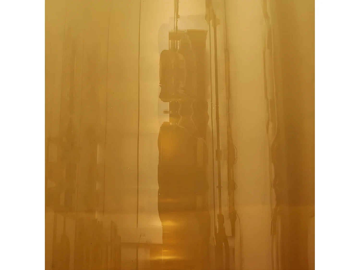 Vase épaule en Verre Ambre H 23 cm