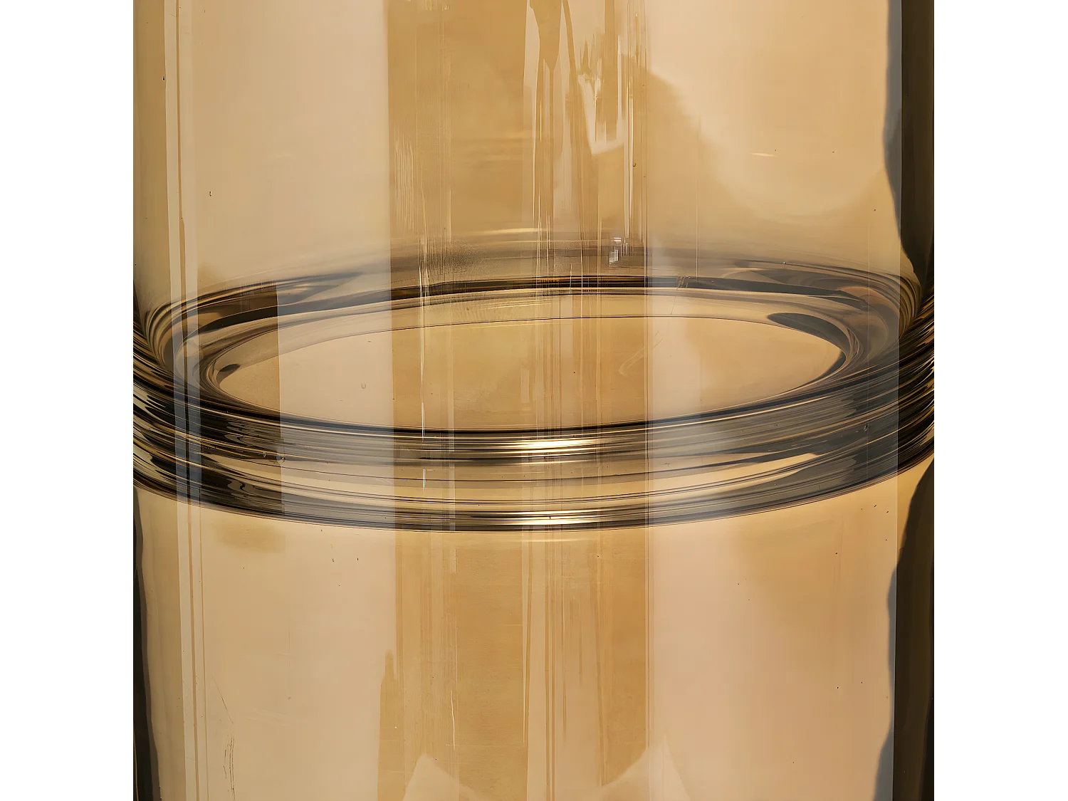 Vase Bouteille en Verre Ambre H 30 cm