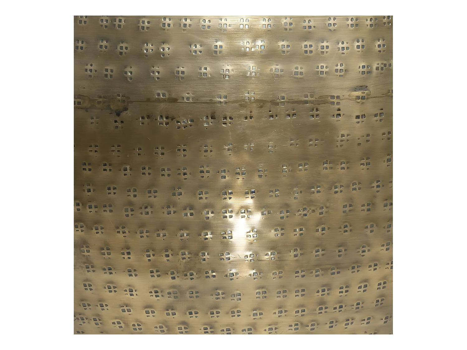 Vase en Métal Doré Martelé H 40 cm