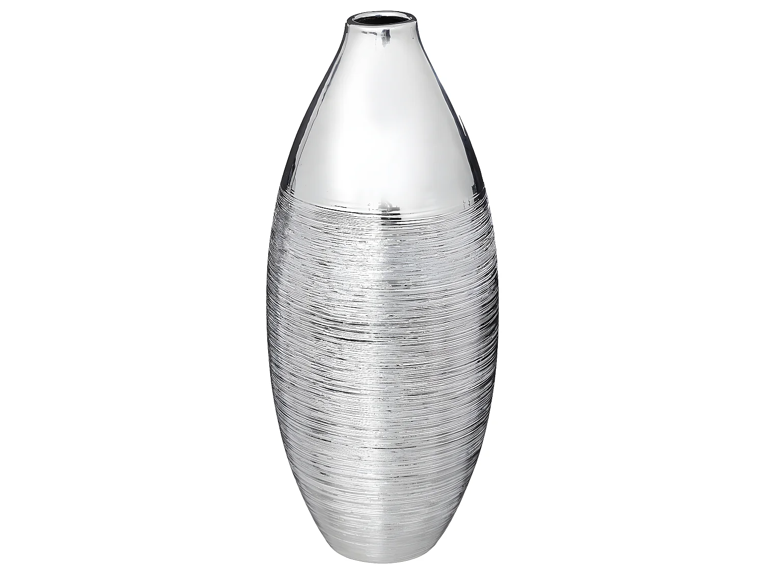 Vase en céramique Argent H 38 cm