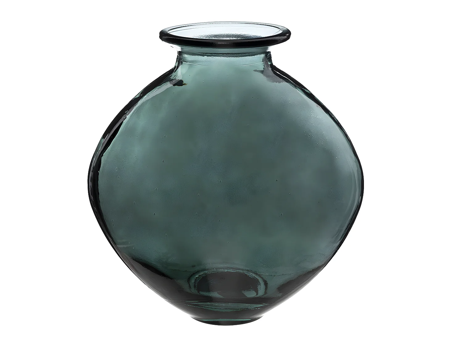 Vase en Verre recyclé Vert D. 24 x H. 26 cm