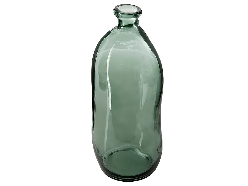 Vase bouteille en Verre recyclé Vert kaki H 51 cm