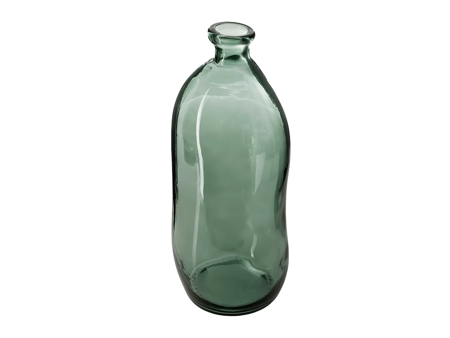 Vase bouteille en Verre recyclé Vert kaki H 51 cm