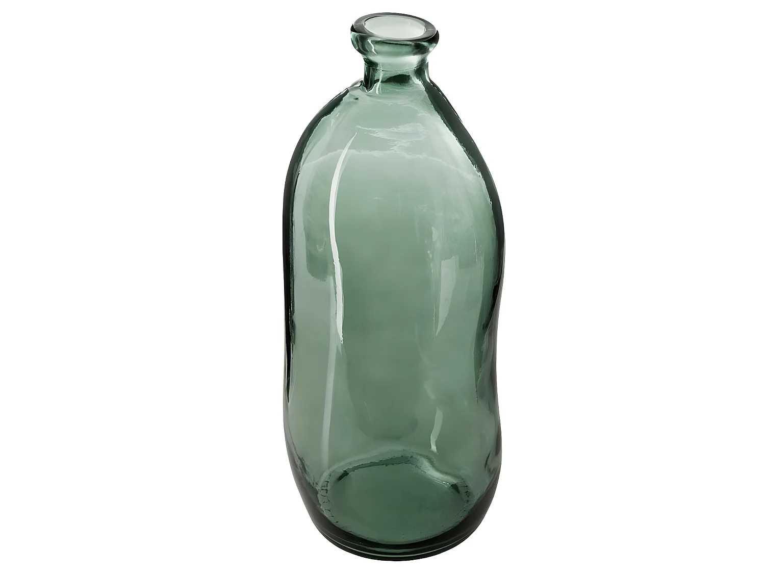 Vase bouteille en Verre recyclé Vert kaki H 51 cm