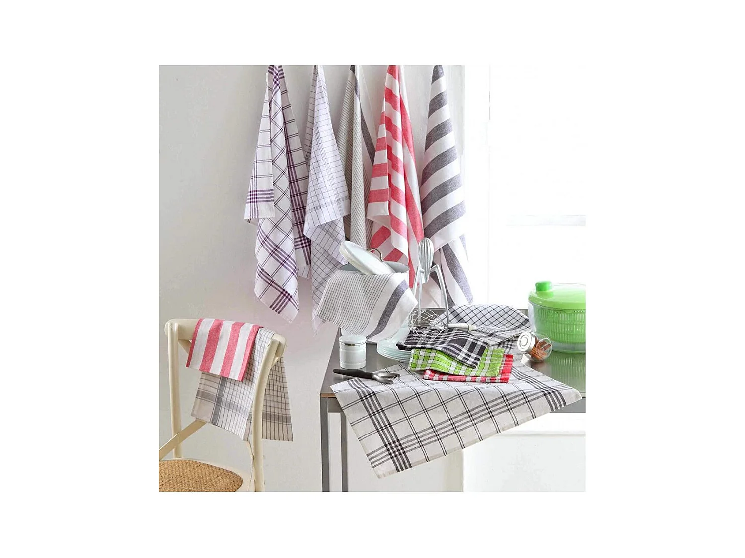 Lot de 3 Serviettes de Table "Traditio" 45x45cm Noir