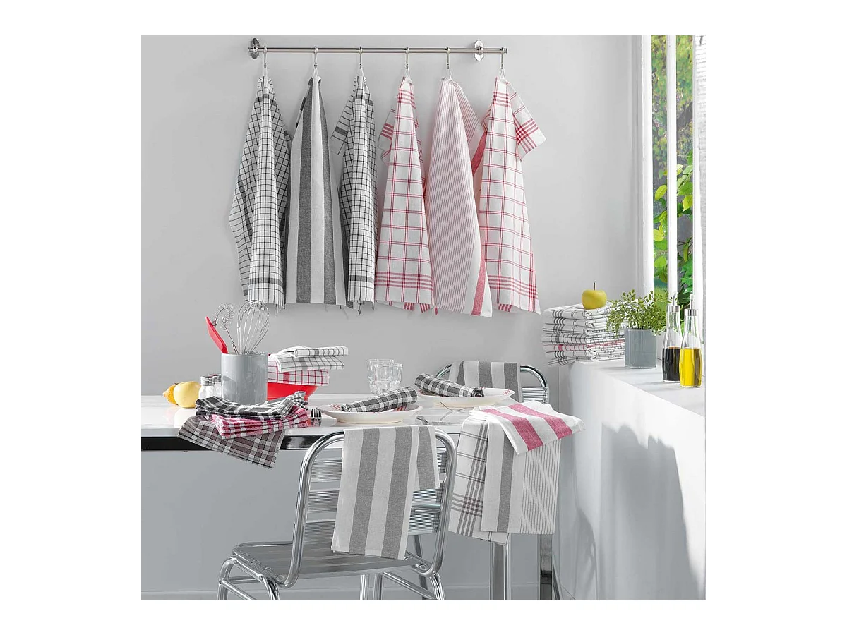 Lot de 3 Serviettes de Table "Traditio" 45x45cm Noir