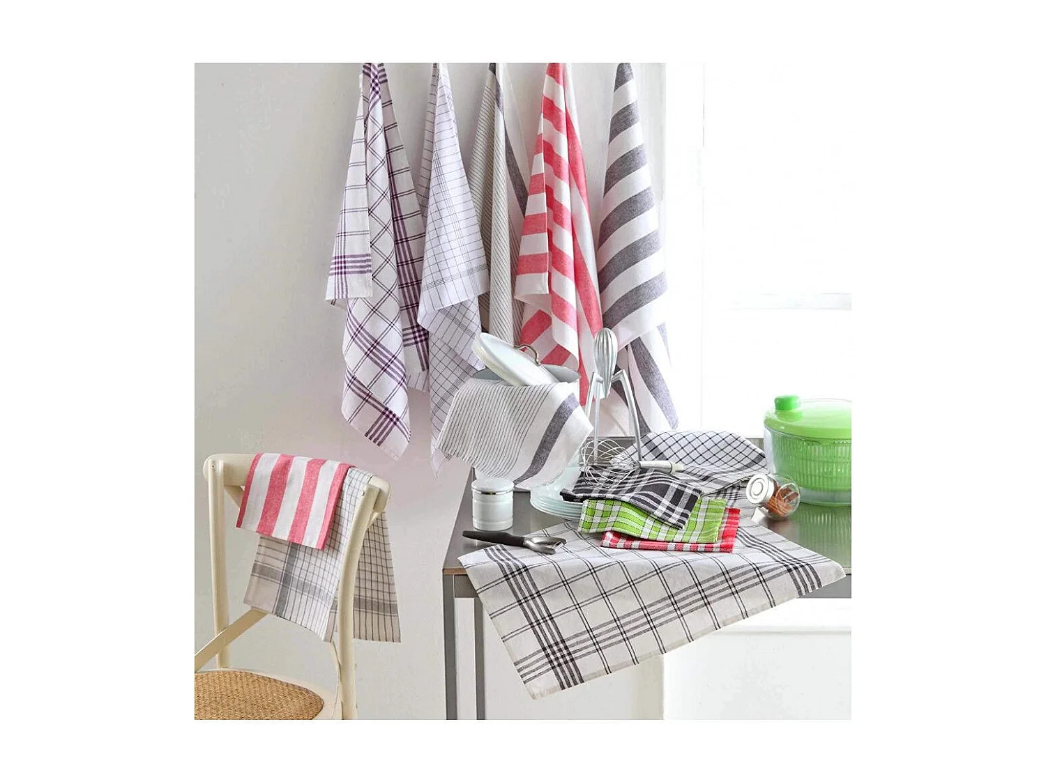 Lot de 3 Serviettes de Table "Traditio" 45x45cm Noir