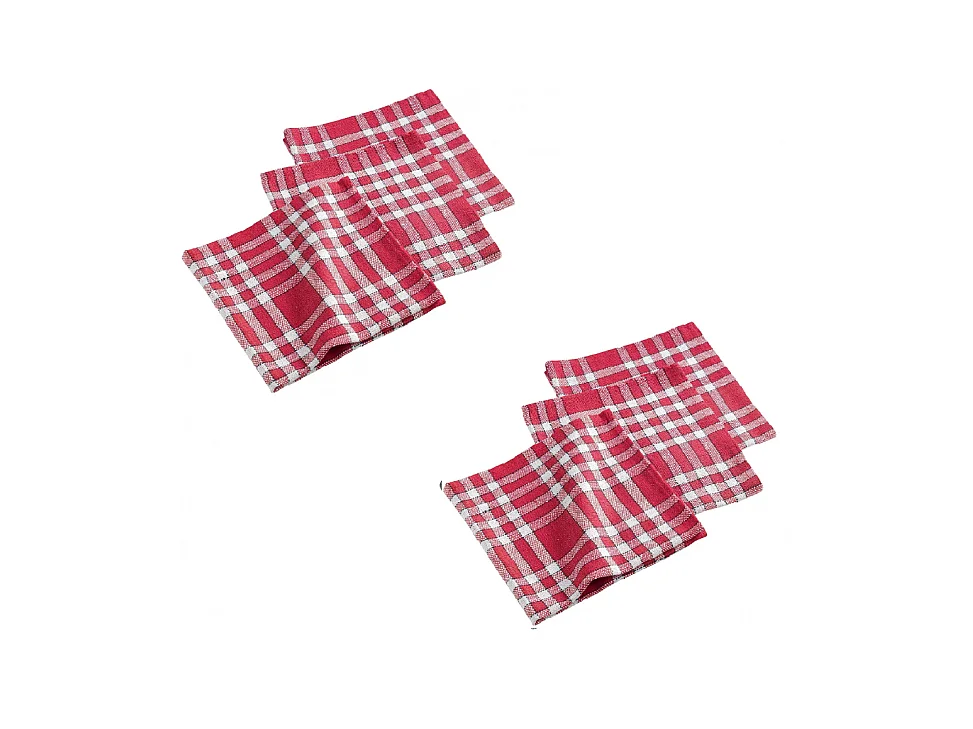 Lot de 3 Serviettes de Table "Traditio" 45x45cm Rouge