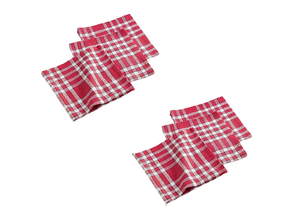 Lot de 3 Serviettes de Table "Traditio" 45x45cm Rouge