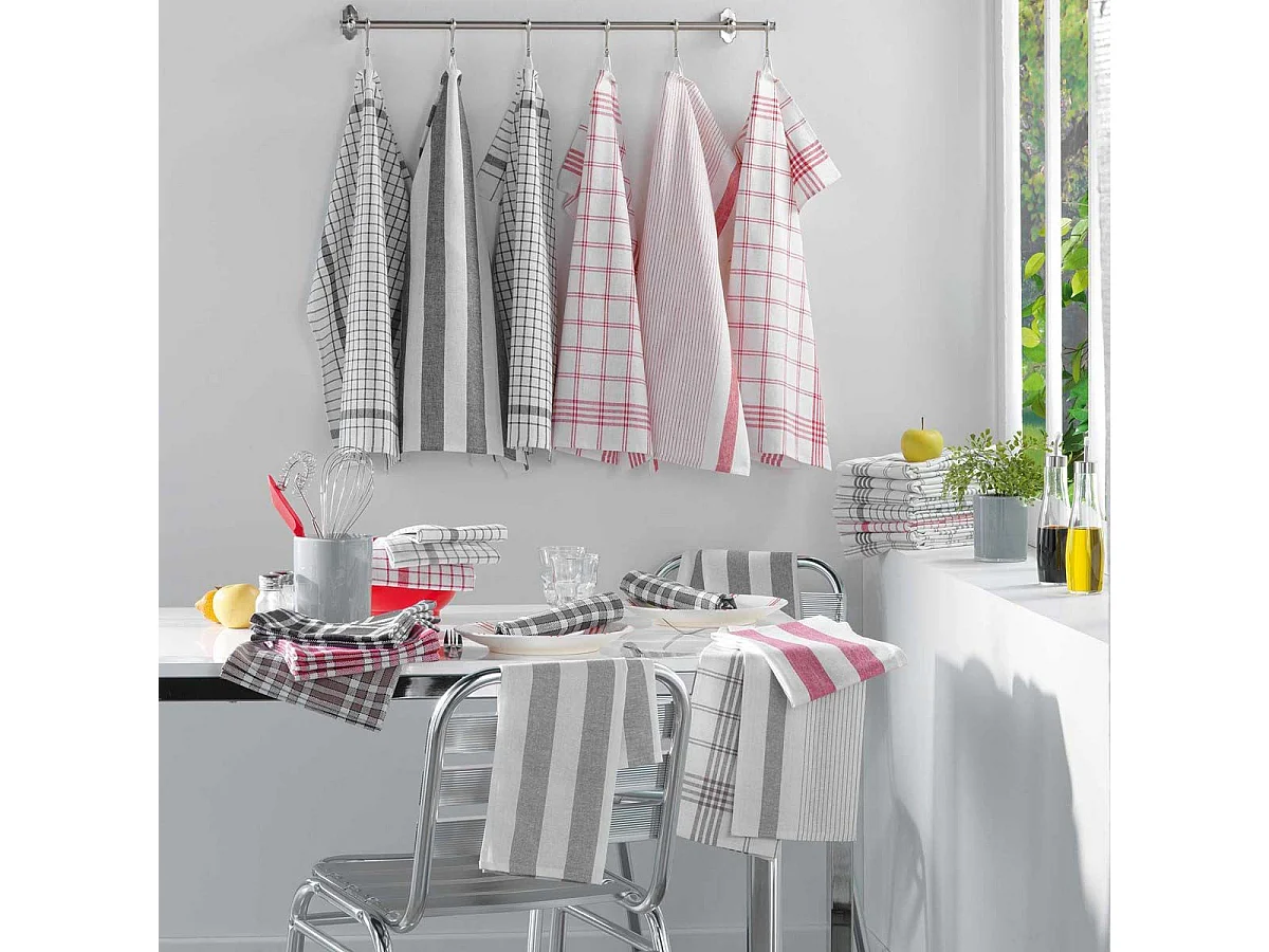 Lot de 3 Serviettes de Table "Traditio" 45x45cm Rouge