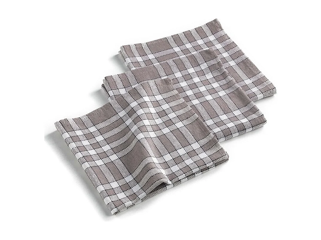 Lot de 3 Serviettes de Table "Traditio" 45cm Taupe