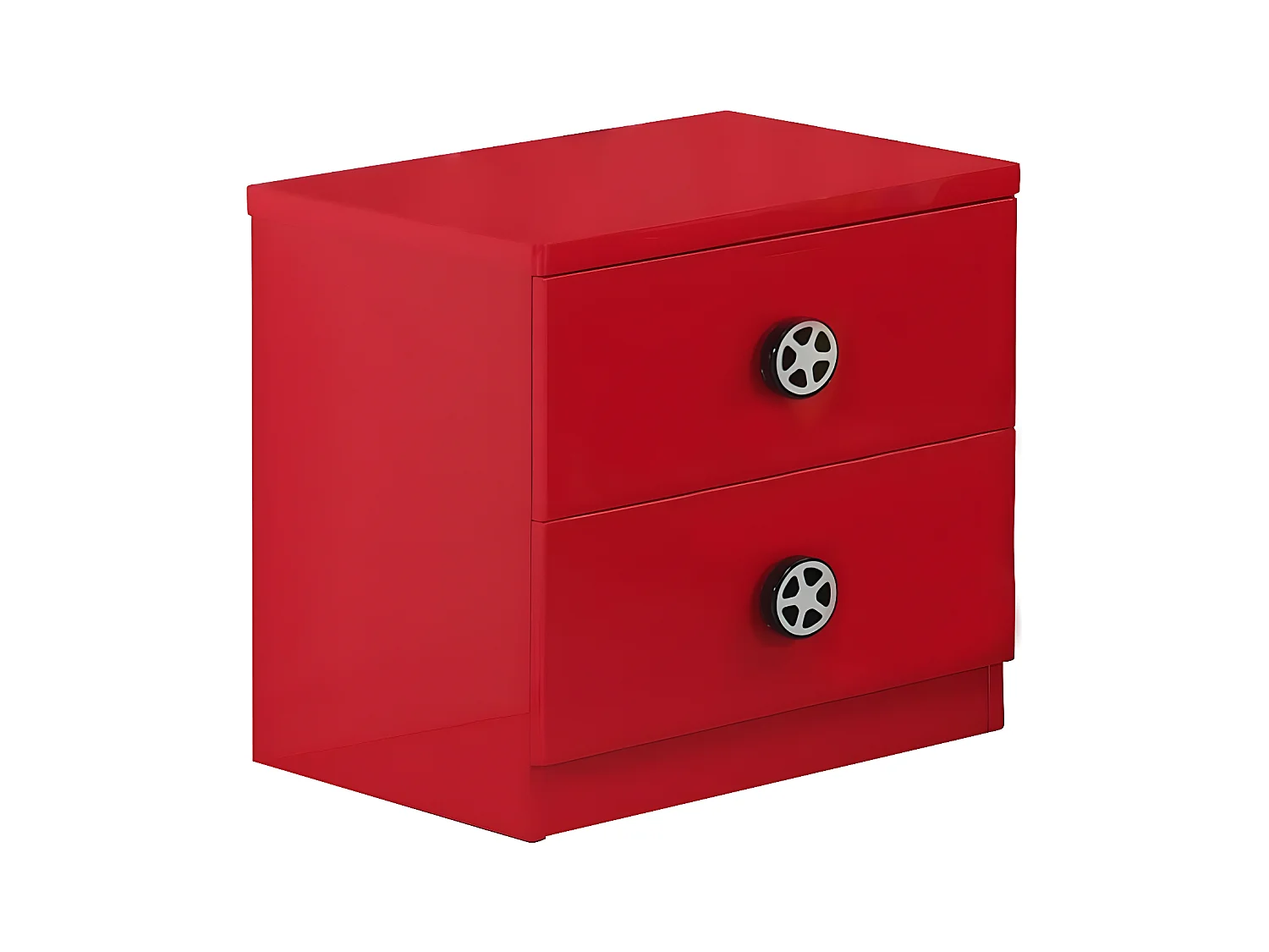 TURBO - Chevet 2 Tiroirs Rouge Style Racing