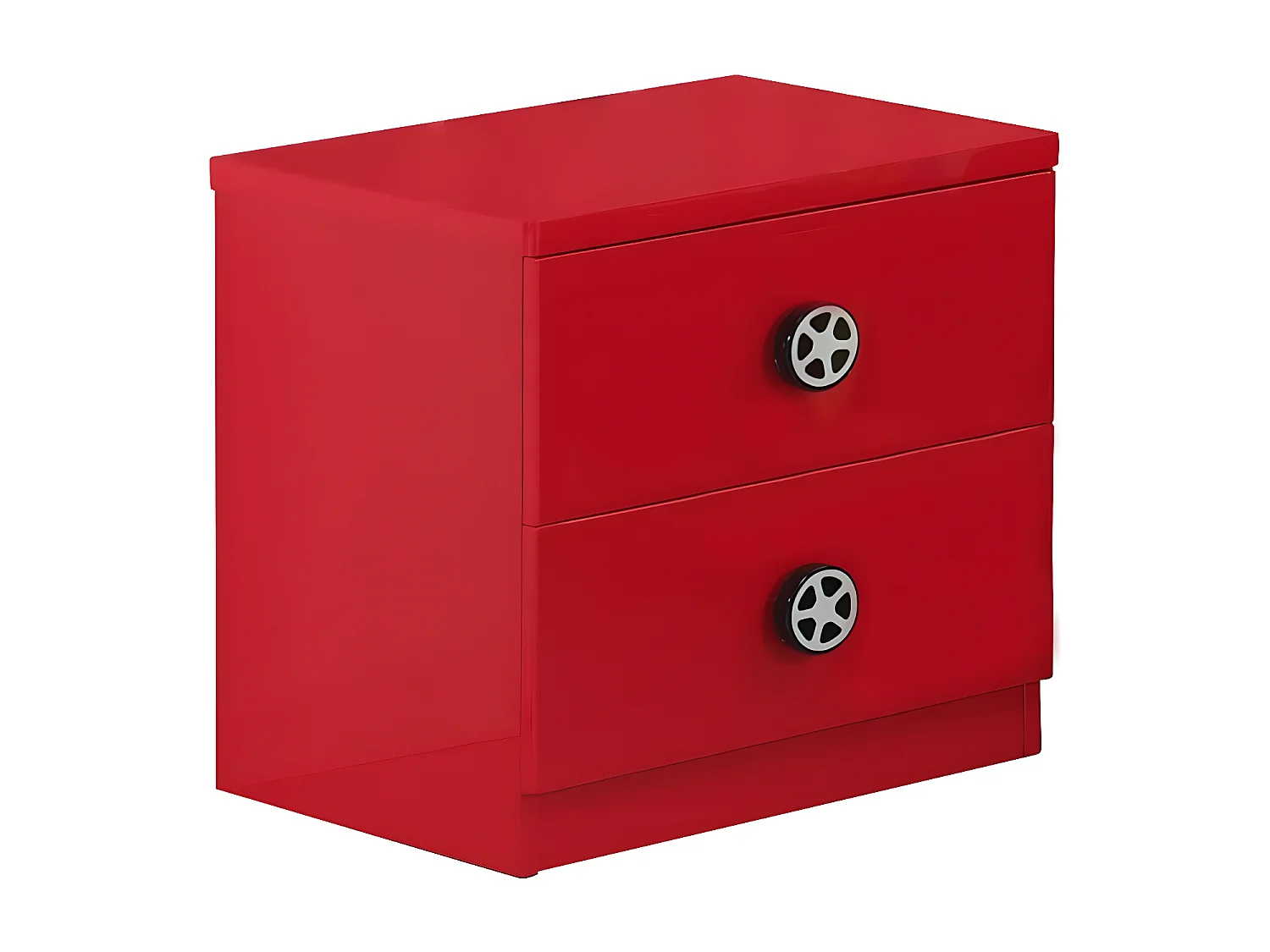 TURBO - Chevet 2 Tiroirs Rouge Style Racing