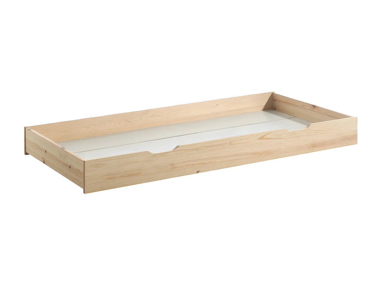 ARKAN - Lit Maison à Barrières 90x200cm Pin Naturel + Tiroir