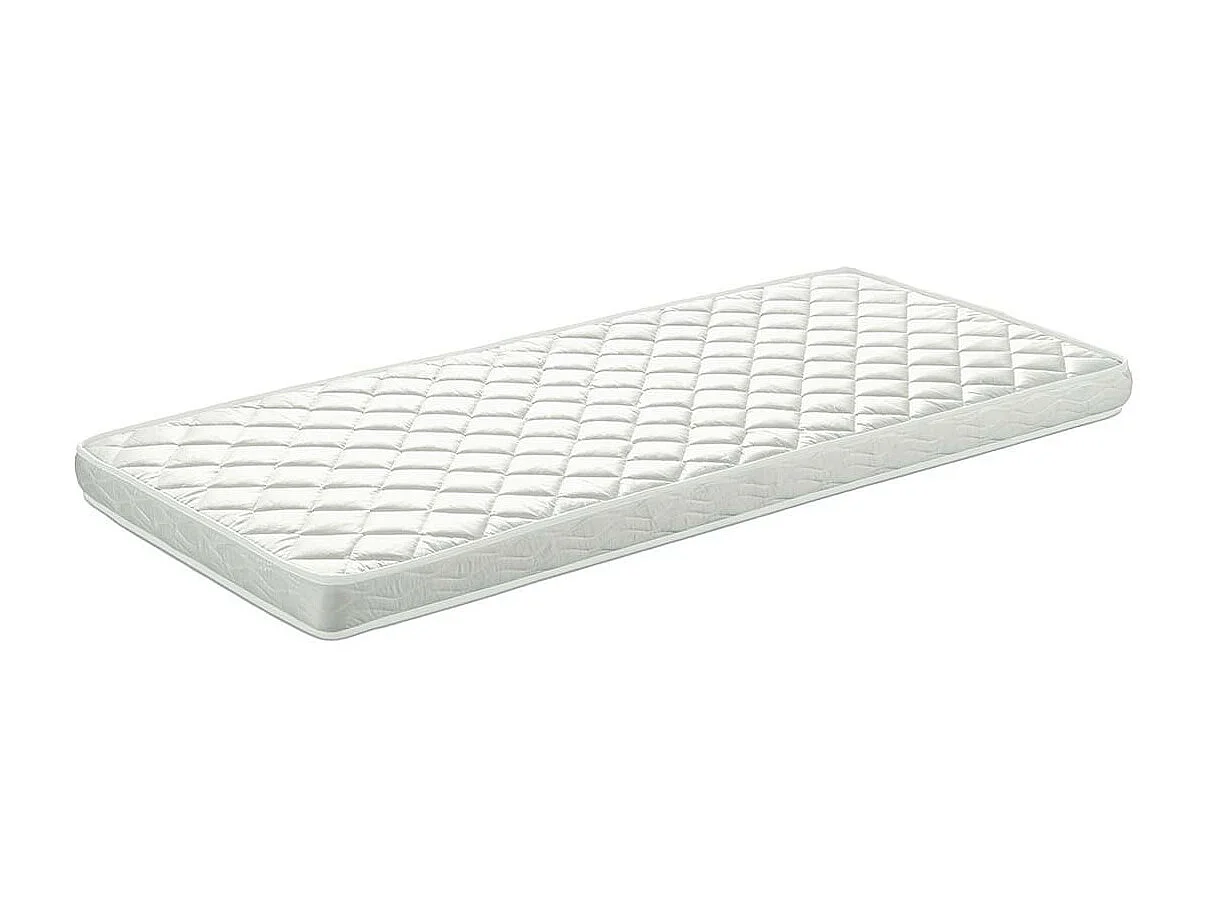 ARKAN - Lit Maison 90x200cm en Pin Massif Blanc avec Matelas