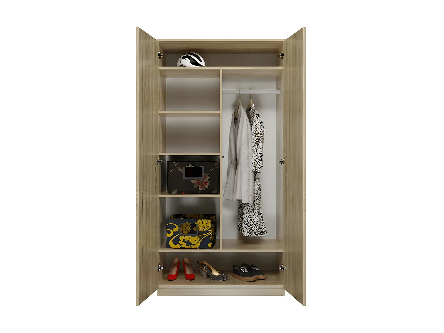 ESME - Armario dormitorio doble estilo escandinavo - 90x50x180 - 2 puertas - Vestidor