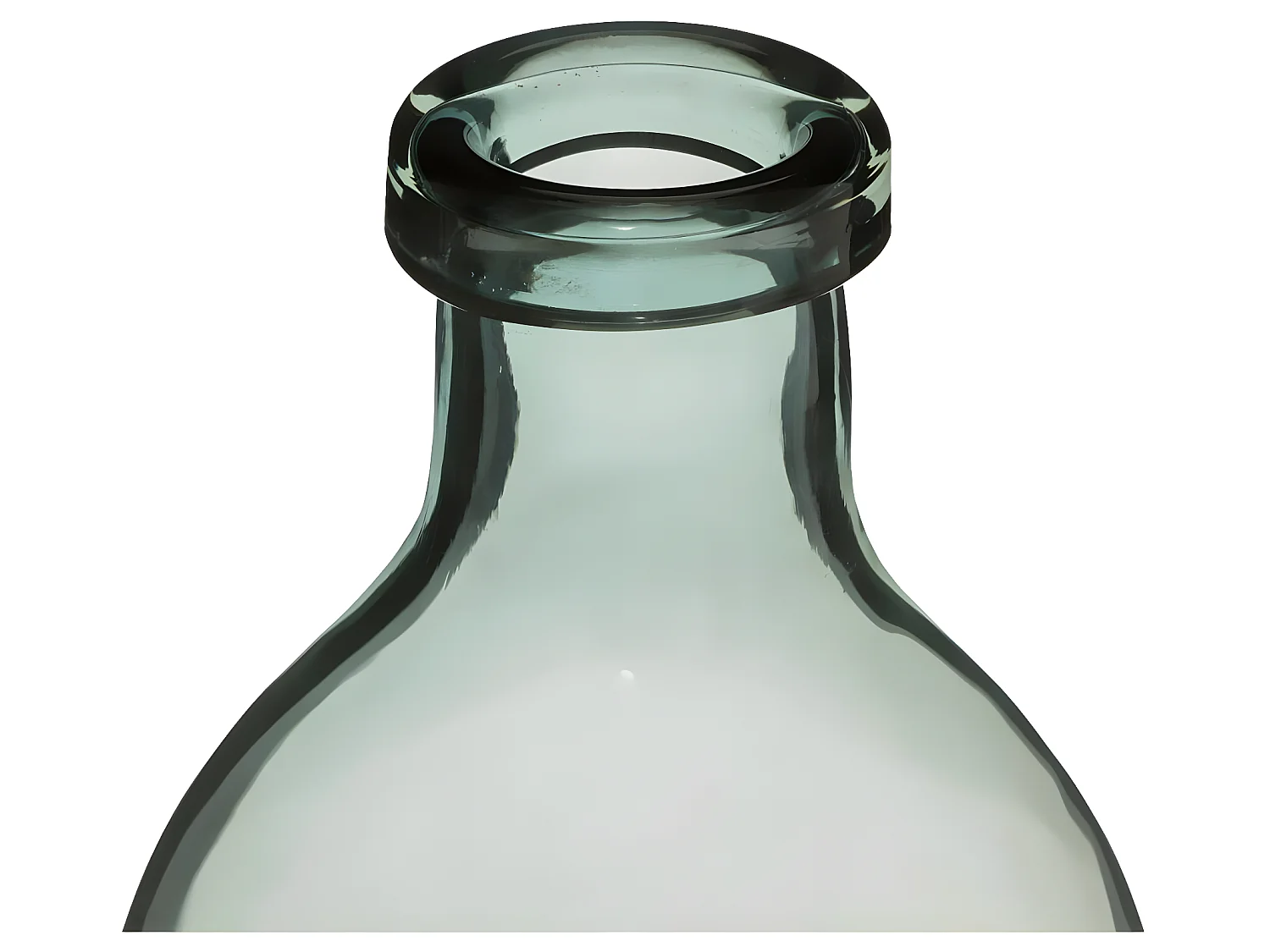 Vase Bouteille en Verre Gris H 29 cm