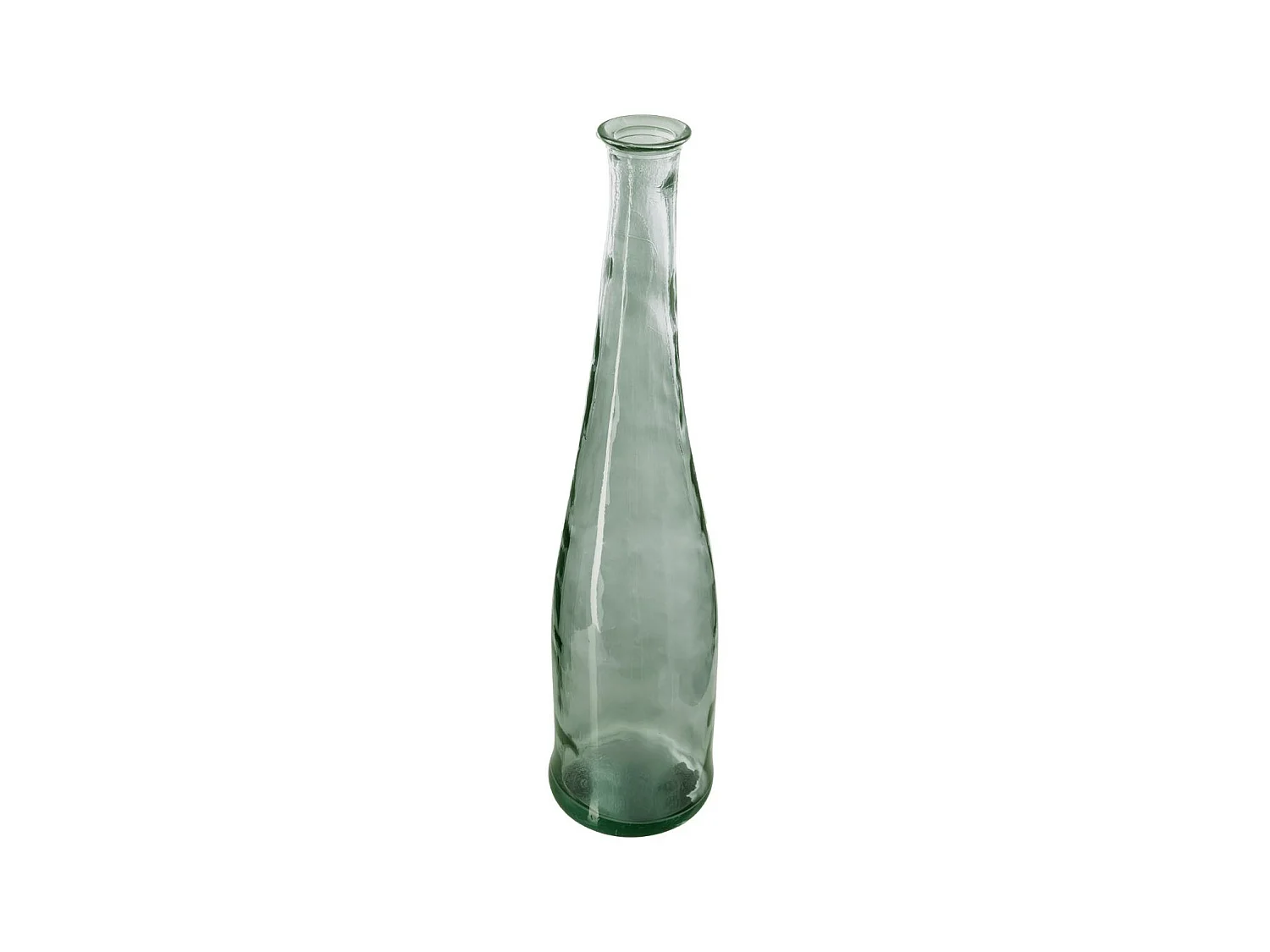 Vase long en Verre recyclé Vert kaki H 80 cm