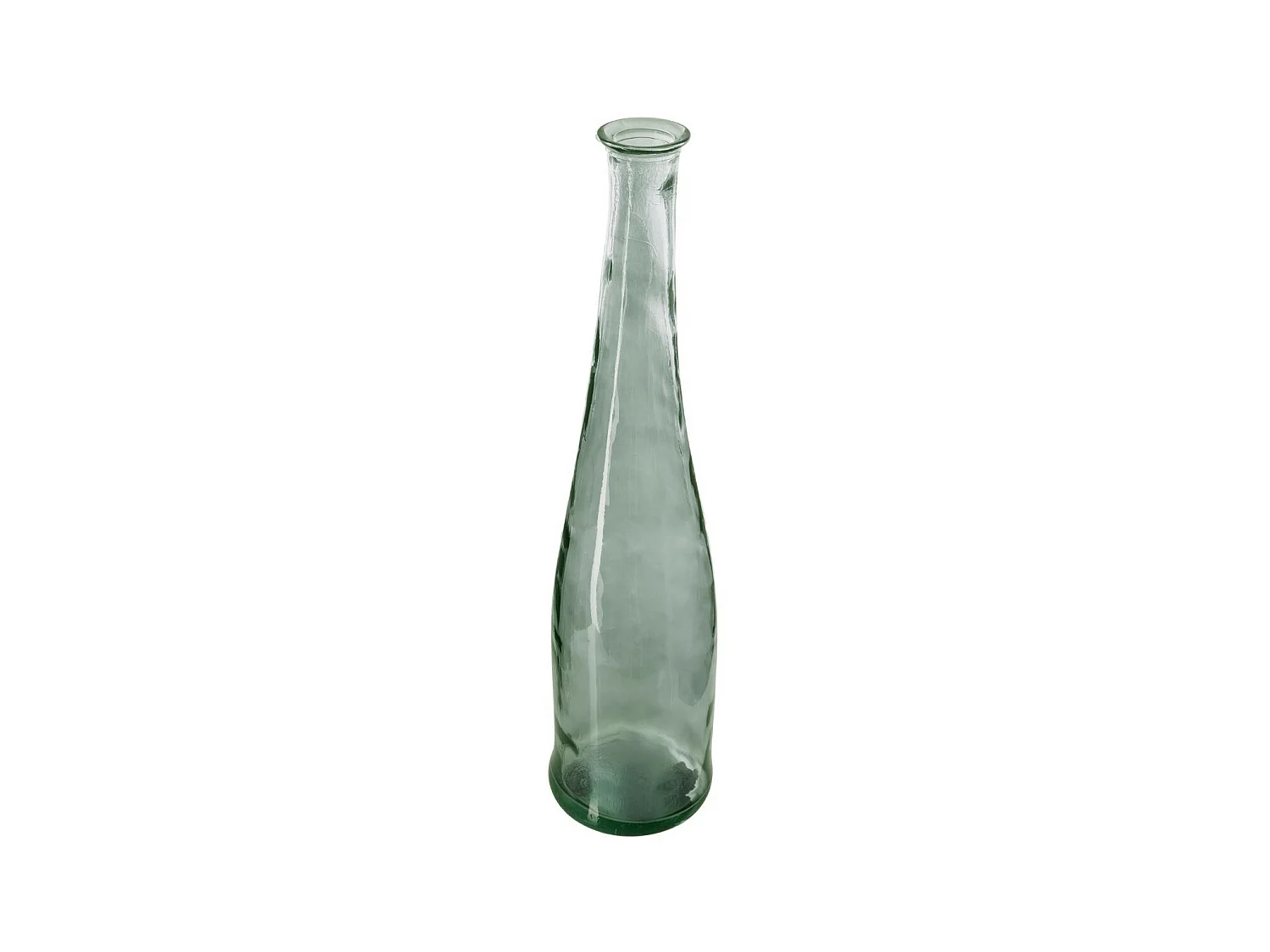 Vase long en Verre recyclé Vert kaki H 80 cm