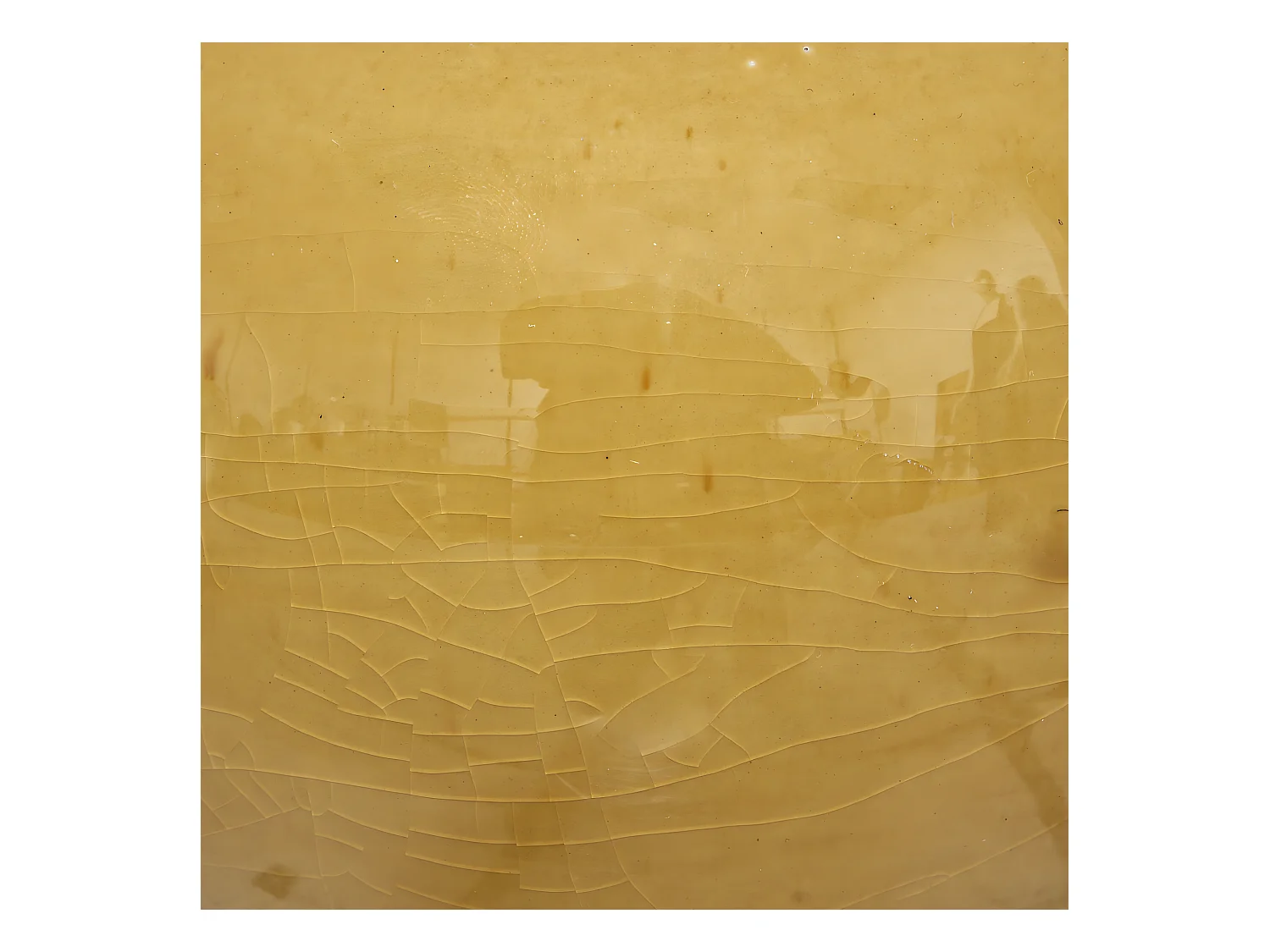 Pot en Céramique craquelée Ocre D 34 x H 39 cm