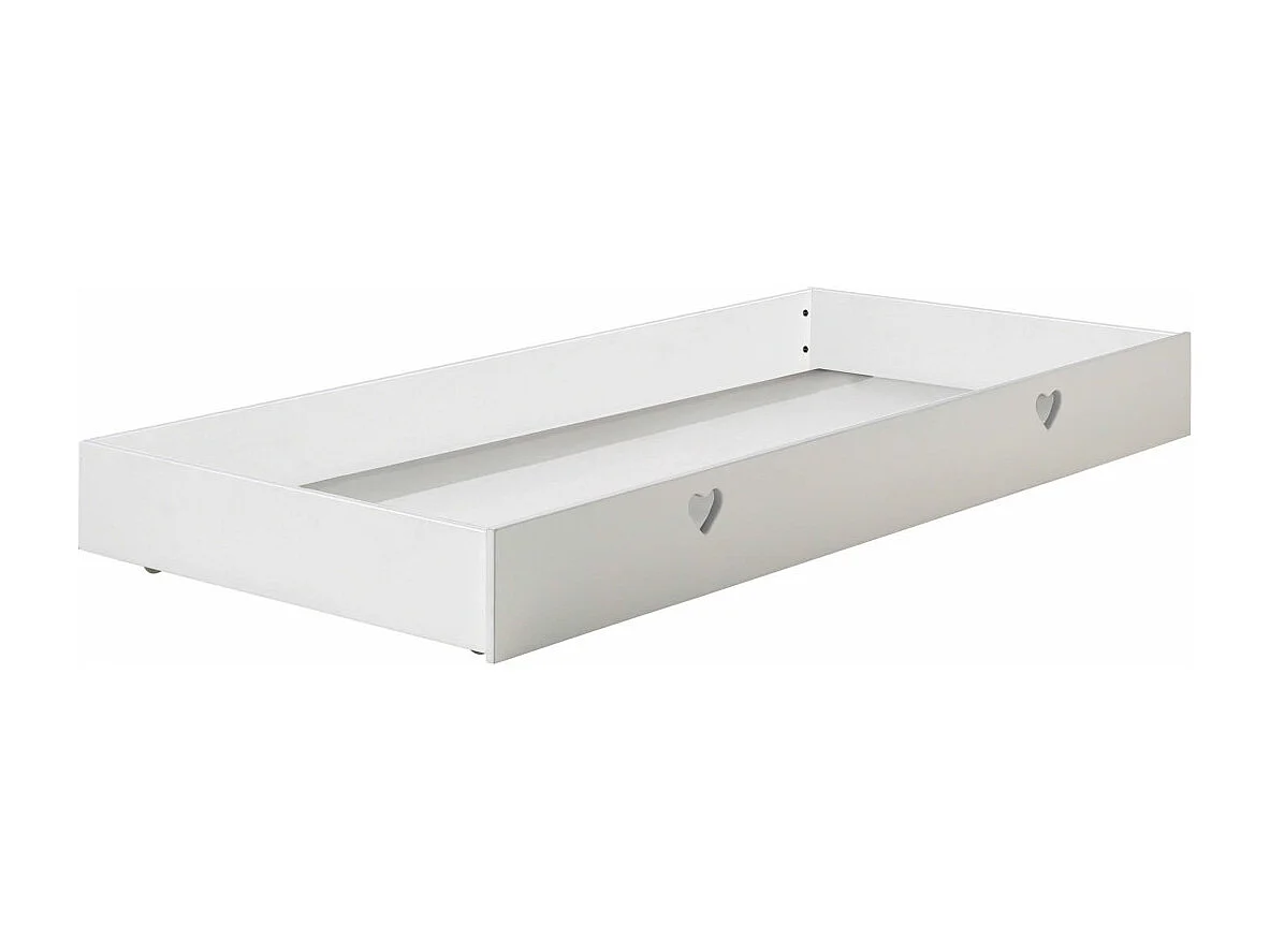 MILADY - Lit à Baldaquin 90x200cm avec Tiroir et Rideaux