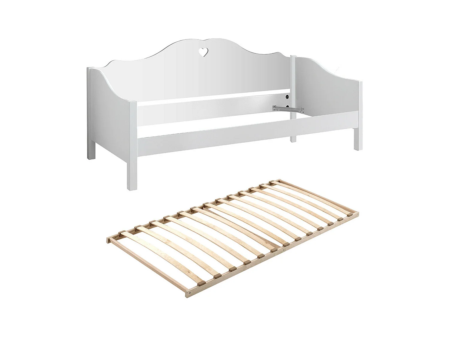 MILADY - Lit Banquette 90x200cm avec Tiroir de Lit + Sommier