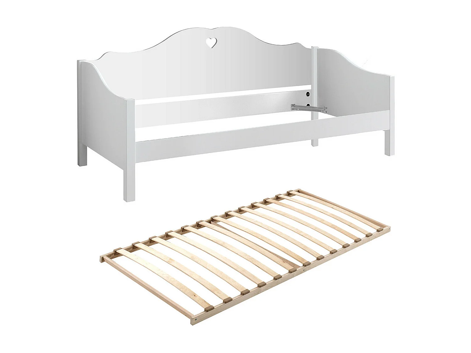 MILADY - Lit Banquette 90x200cm avec Tiroir de Lit + Sommier