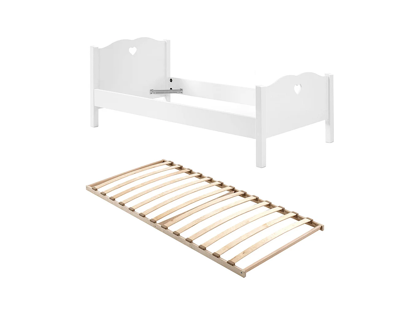 MILADY - Chambre 90x200cm avec Sommier + Armoire 2 Portes