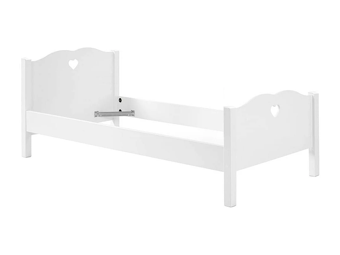 MILADY - Lit 90x200cm + Chevet + Armoire 2 Portes