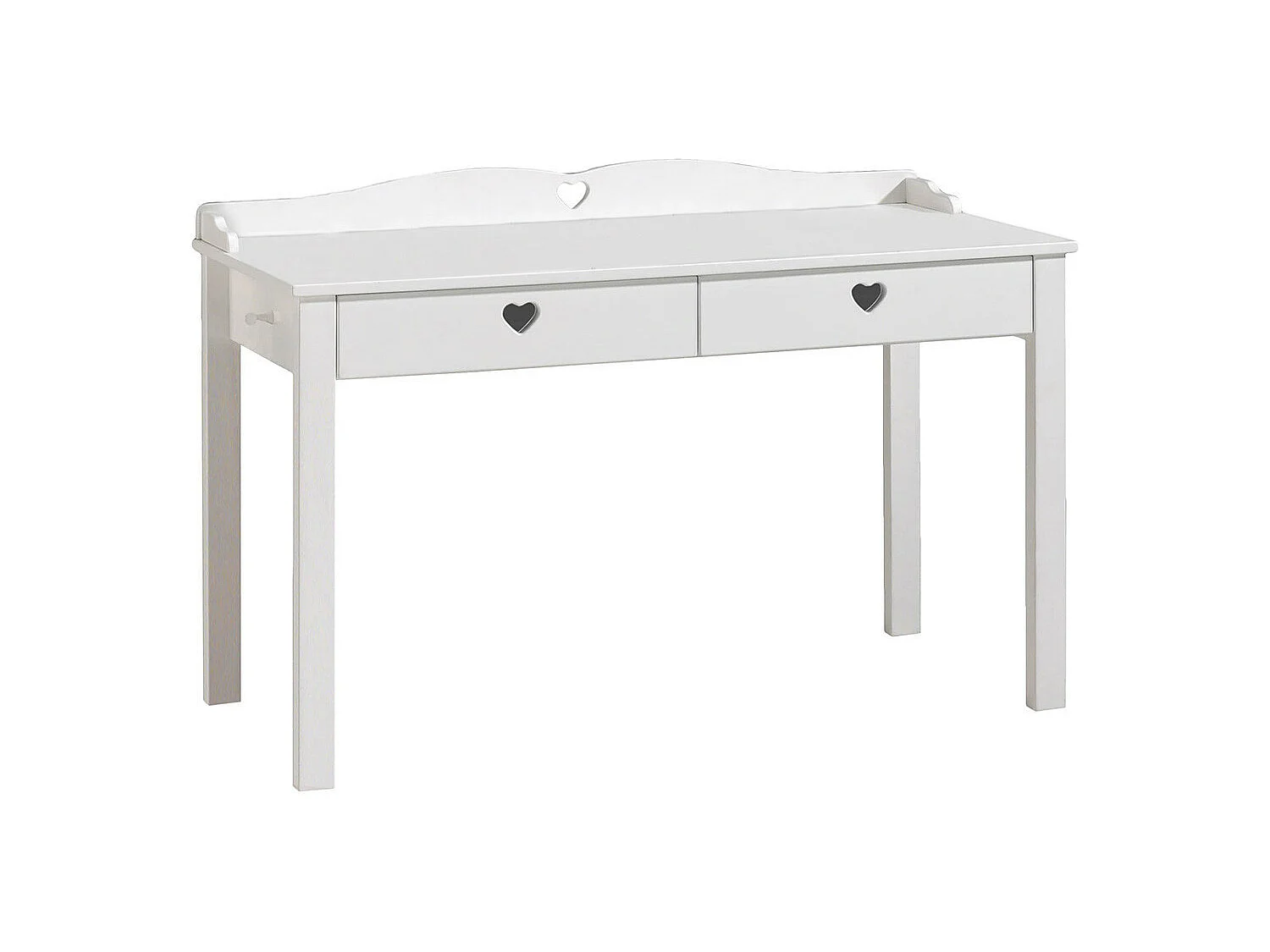 MILADY - Lit 90x200cm avec Sommier + Chevet + Armoire 2P + Bureau