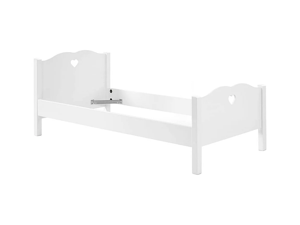 MILADY - Lit 90x200cm + Chevet + Armoire 3 Portes + Bureau