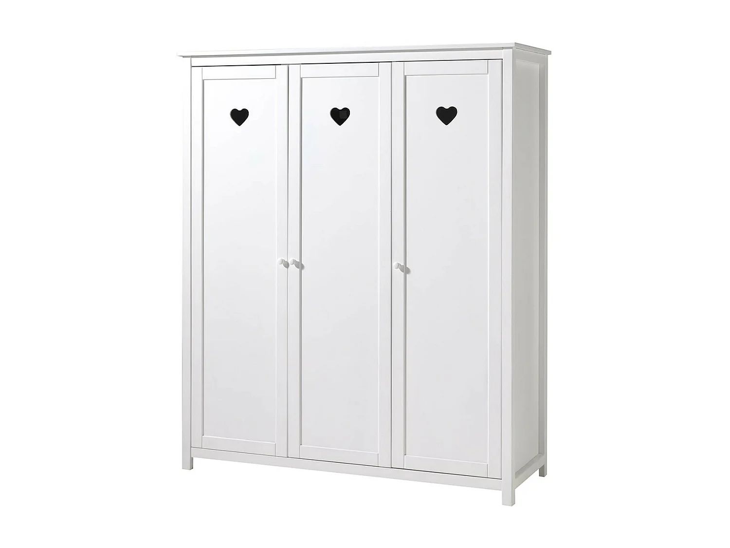 MILADY - Lit 90x200cm + Chevet + Armoire 3 Portes + Bureau