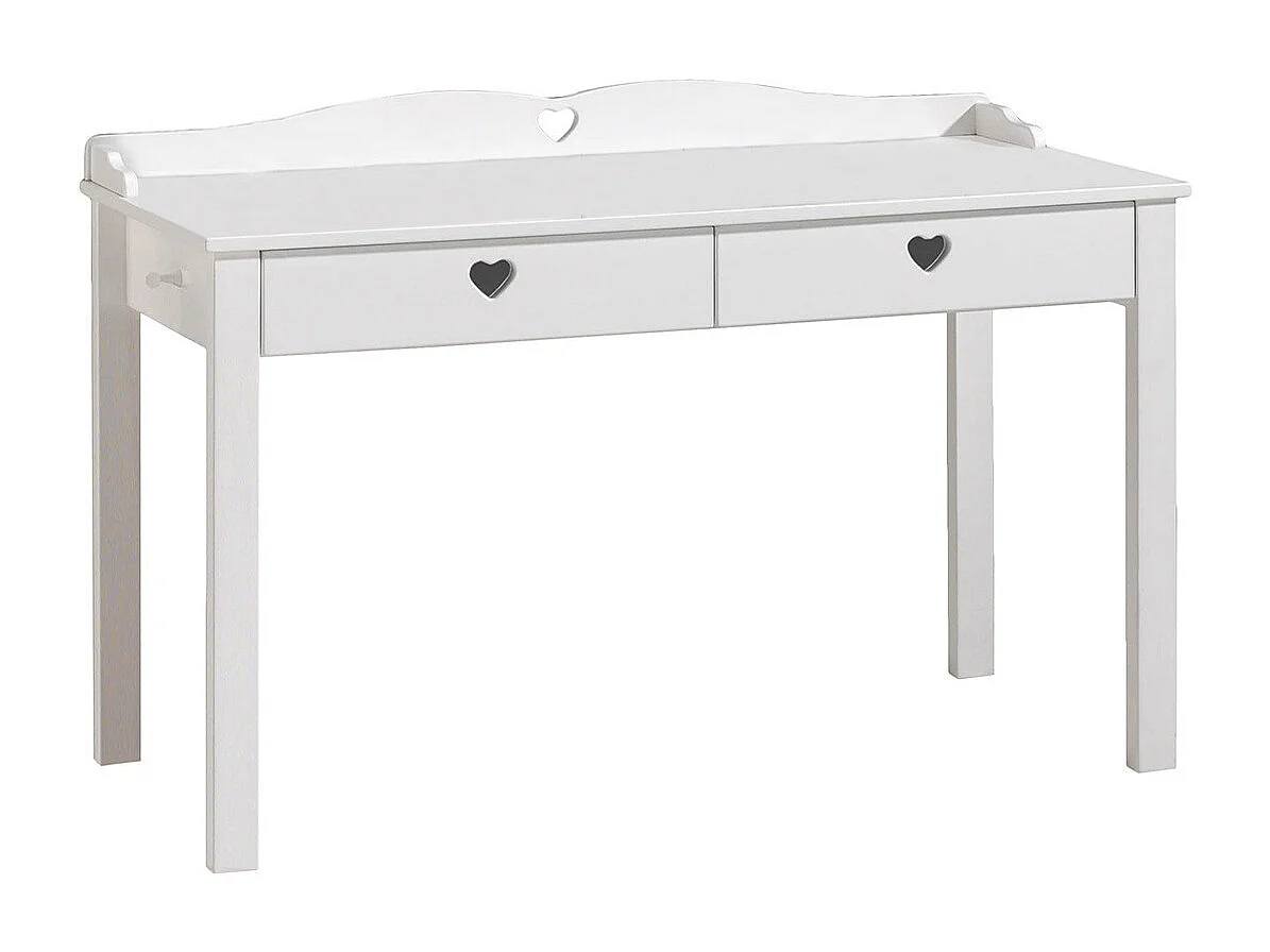 MILADY - Lit 90x200cm + Chevet + Armoire 2 Portes + Bureau