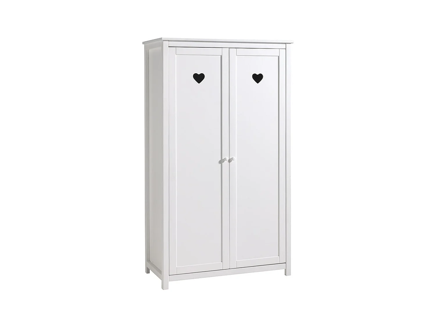MILADY - Lit 90x200cm avec Sommier + Chevet + Armoire 2P + Pack Bureau