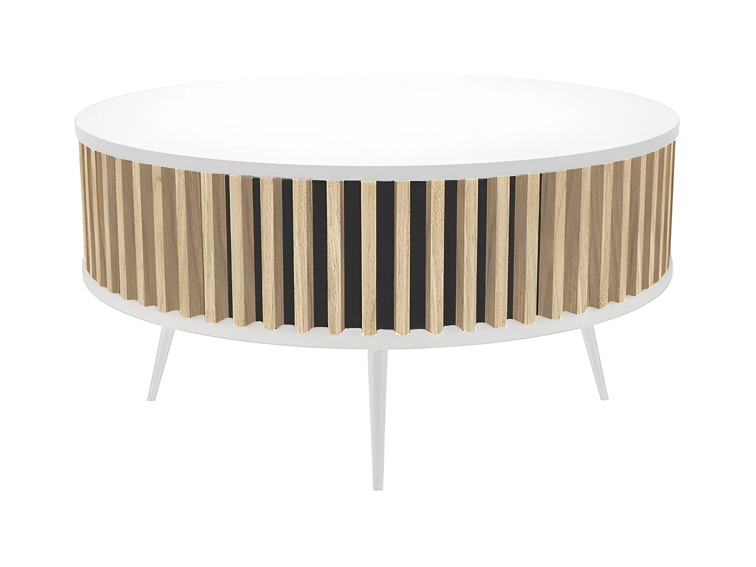 REMO - Tavolino rotondo da salotto in stile moderno - 90x46 cm - Tavolino