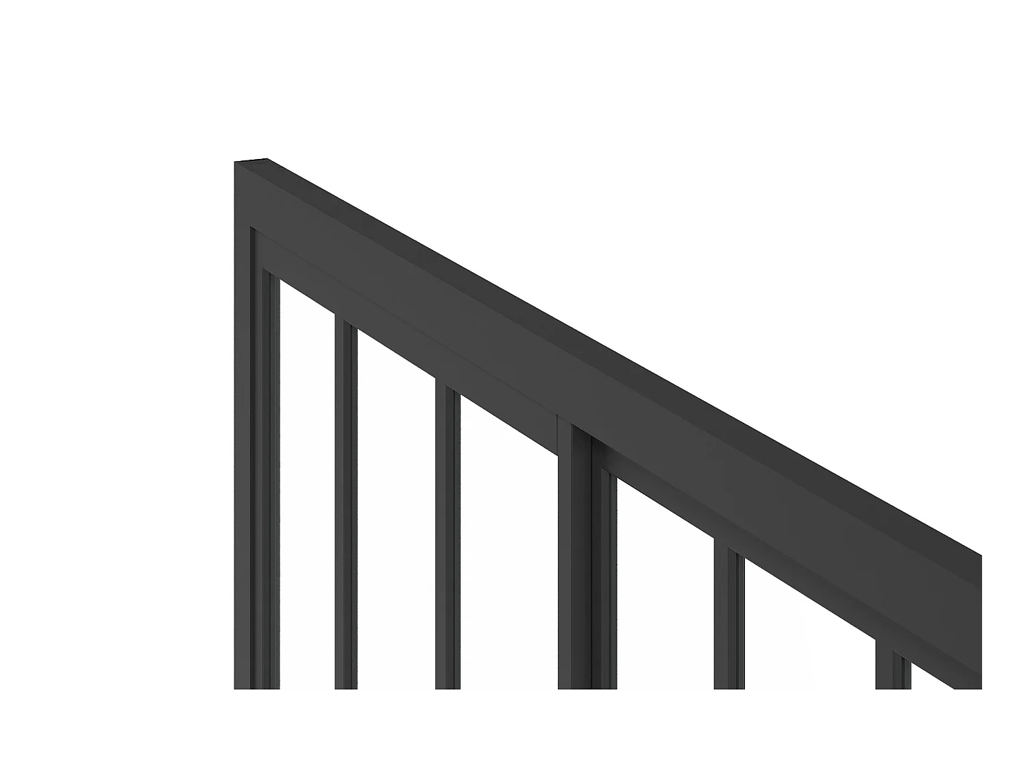 Paroi de douche avec porte coulissante noir mat style industriel - 100 x 80 x 195 cm - URBANIK