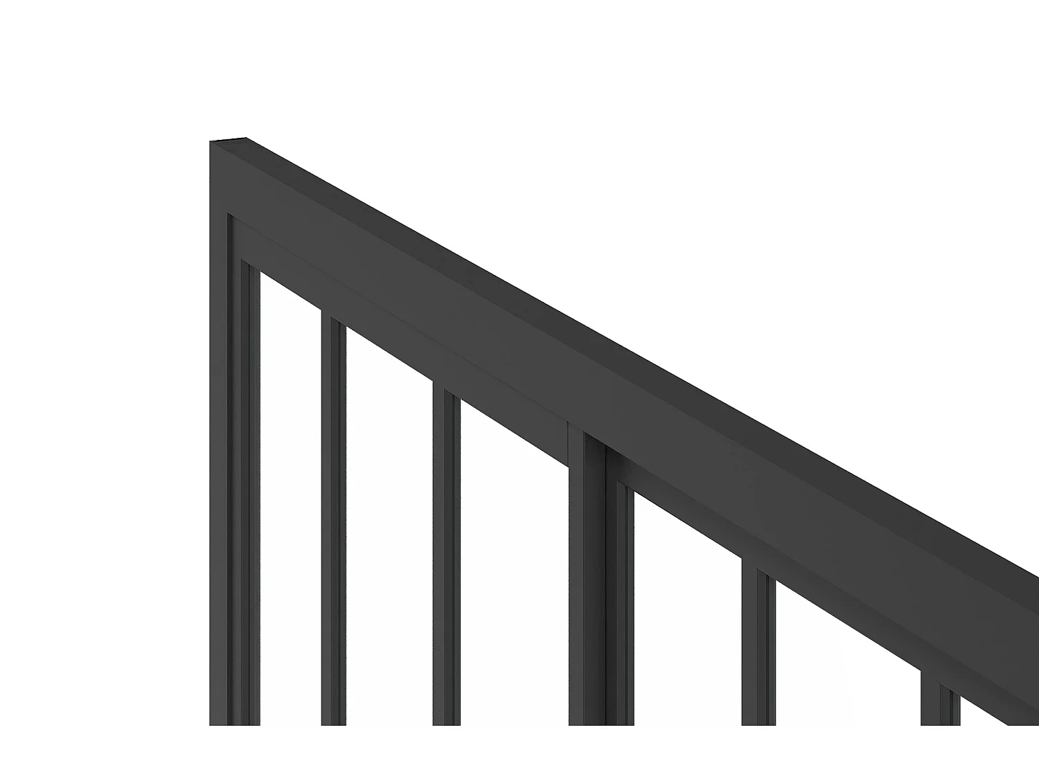 Paroi de douche avec porte coulissante noir mat style industriel - 100 x 80 x 195 cm - URBANIK