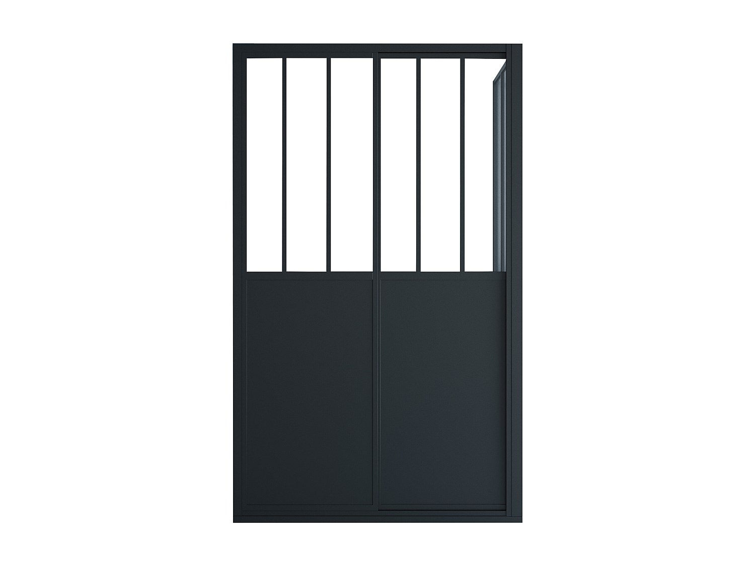 Duschtrennwand mit Schiebetür - Industrial Style - 120 x 80 x 195 cm - Schw günstig online kaufen