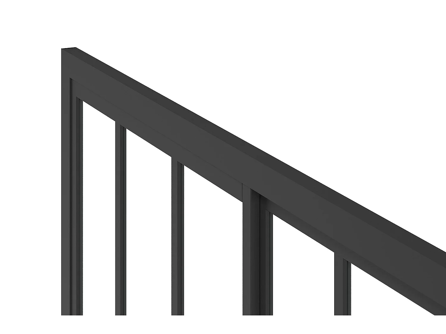 Paroi de douche avec porte coulissante noir mat style industriel - 120 x 80 x 195 cm - URBANIK