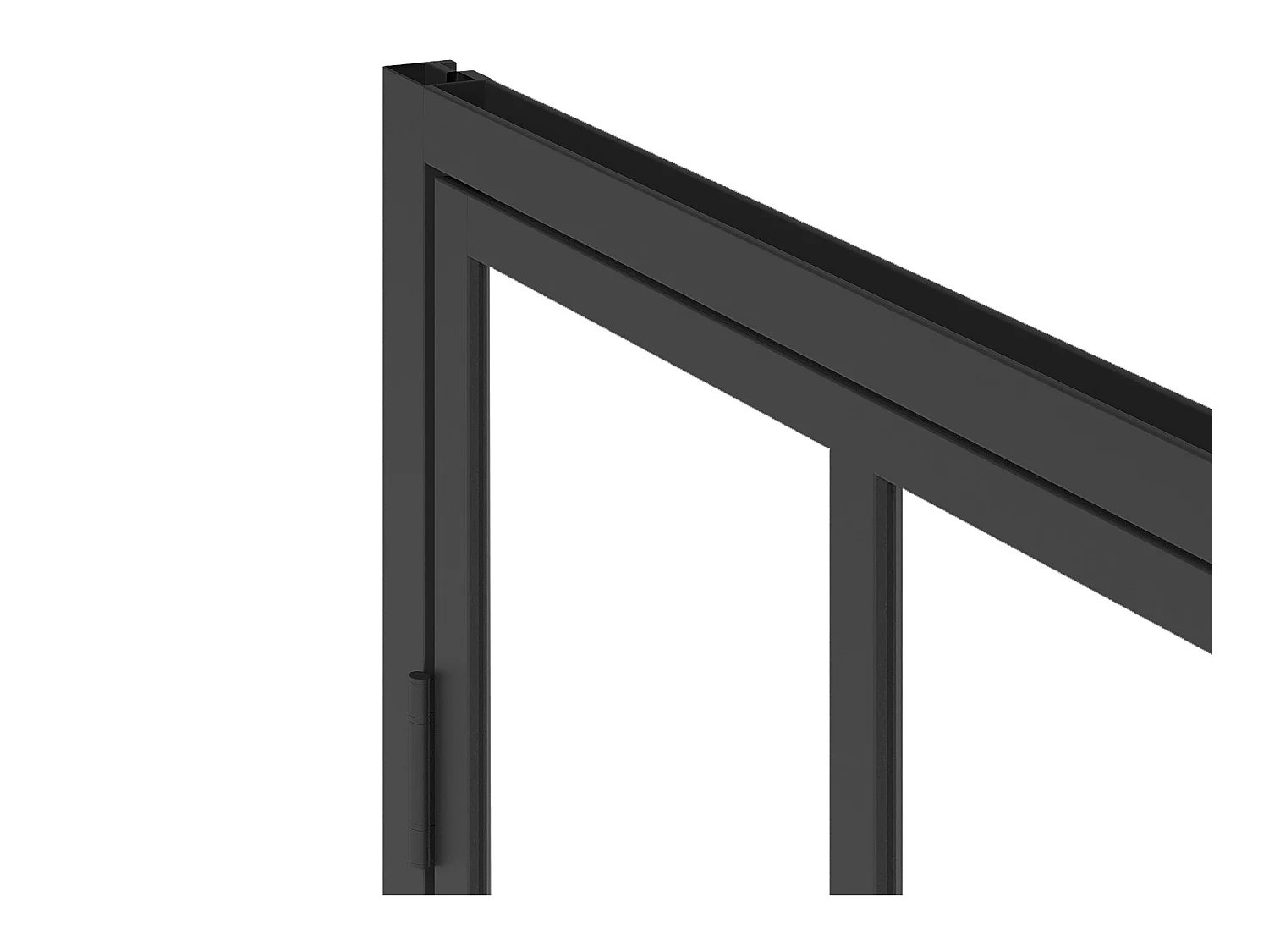 Paroi de douche avec porte pivotante noir mat style industriel - 80 x 195 cm - URBANIK