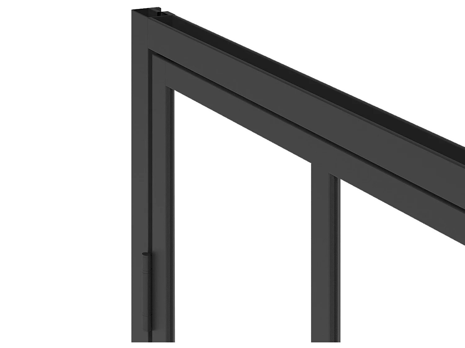 Paroi de douche avec porte pivotante noir mat style industriel - 80 x 195 cm - URBANIK