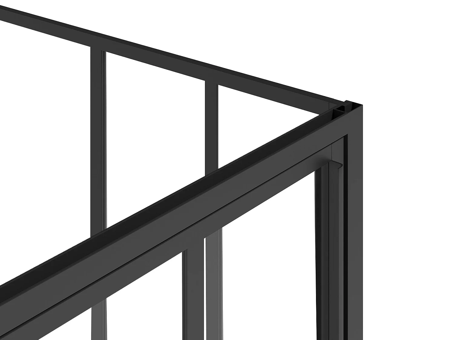 Paroi de douche avec porte pivotante noir mat style industriel - 80 x 195 cm - URBANIK