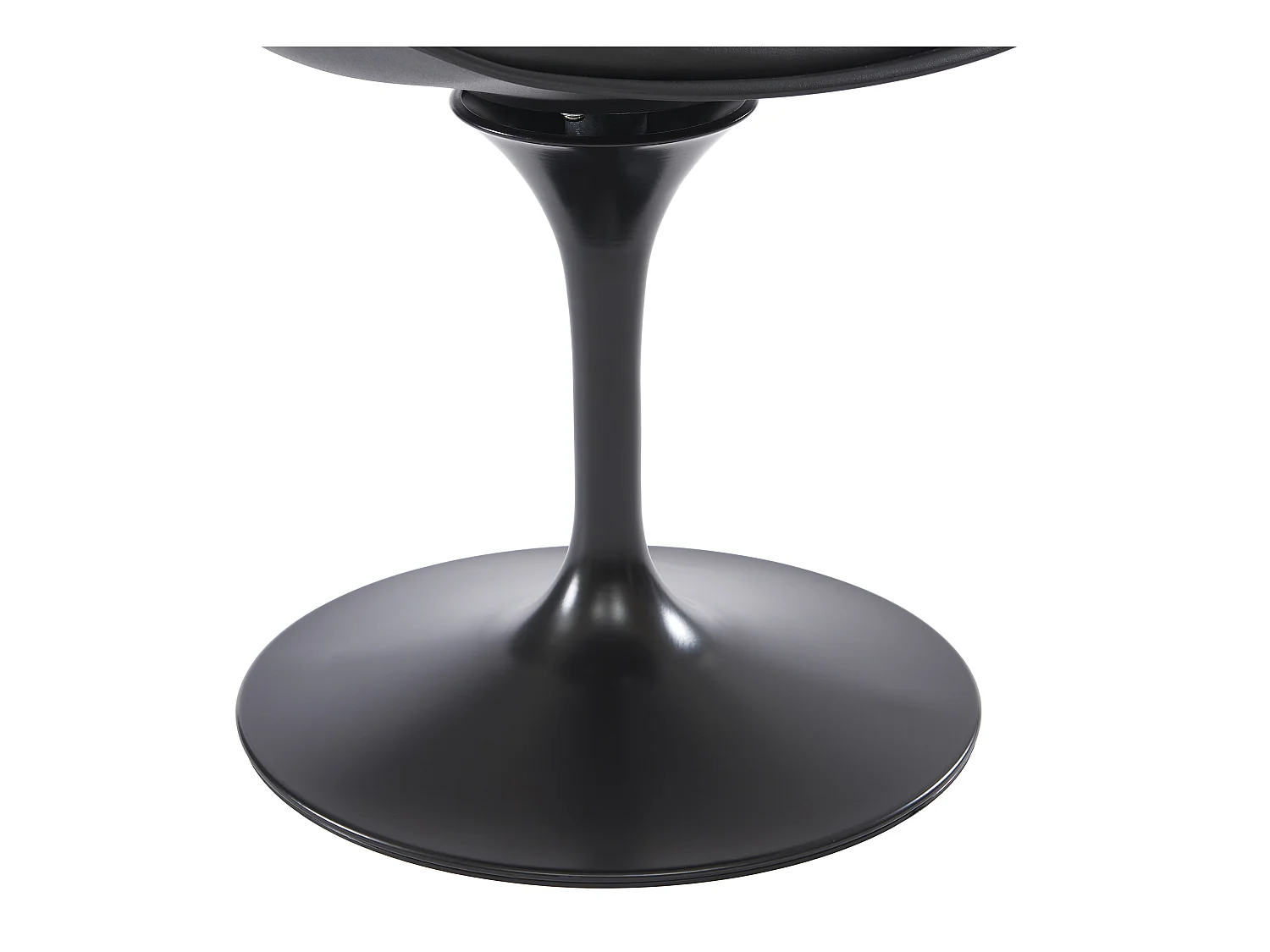 Lot de 6 chaises pivotantes en polypropylène, simili et acier - Noir - XAFY