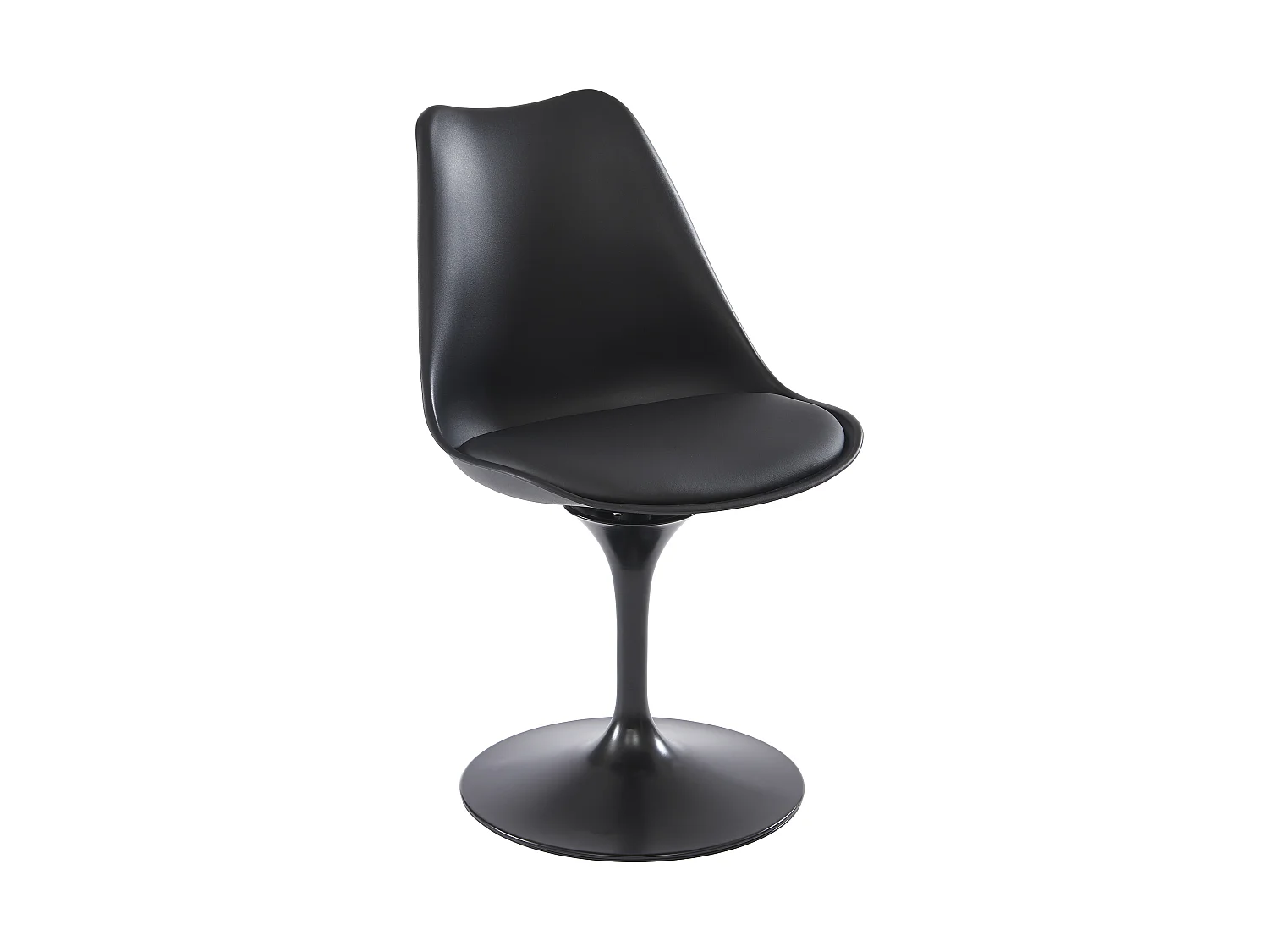 Set van 6 stoelen van polypropeen, kunstleer en metaal - Zwart - XAFY
