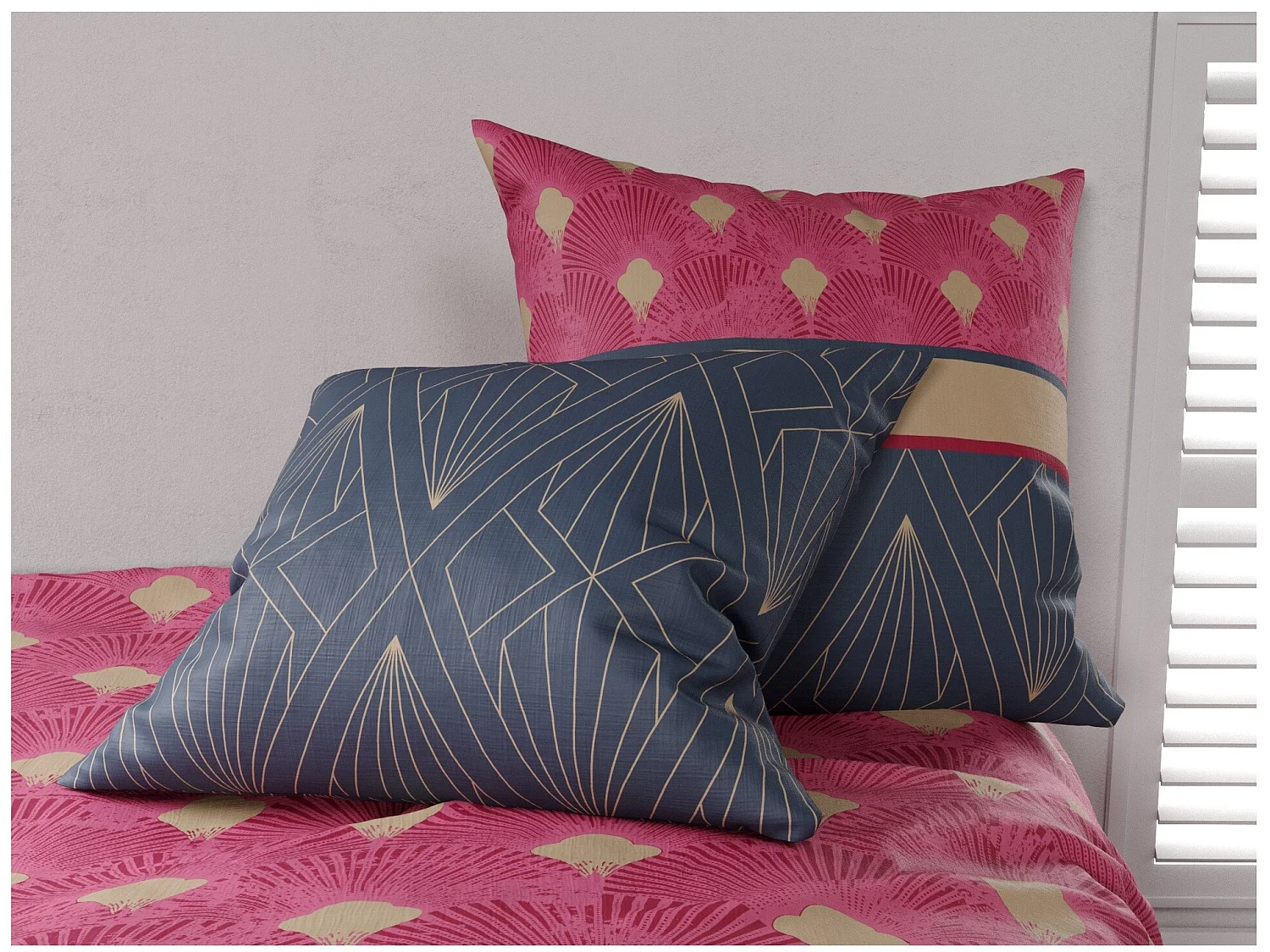 Housse de couette + 2 taies 220 x 240 cm Lilya