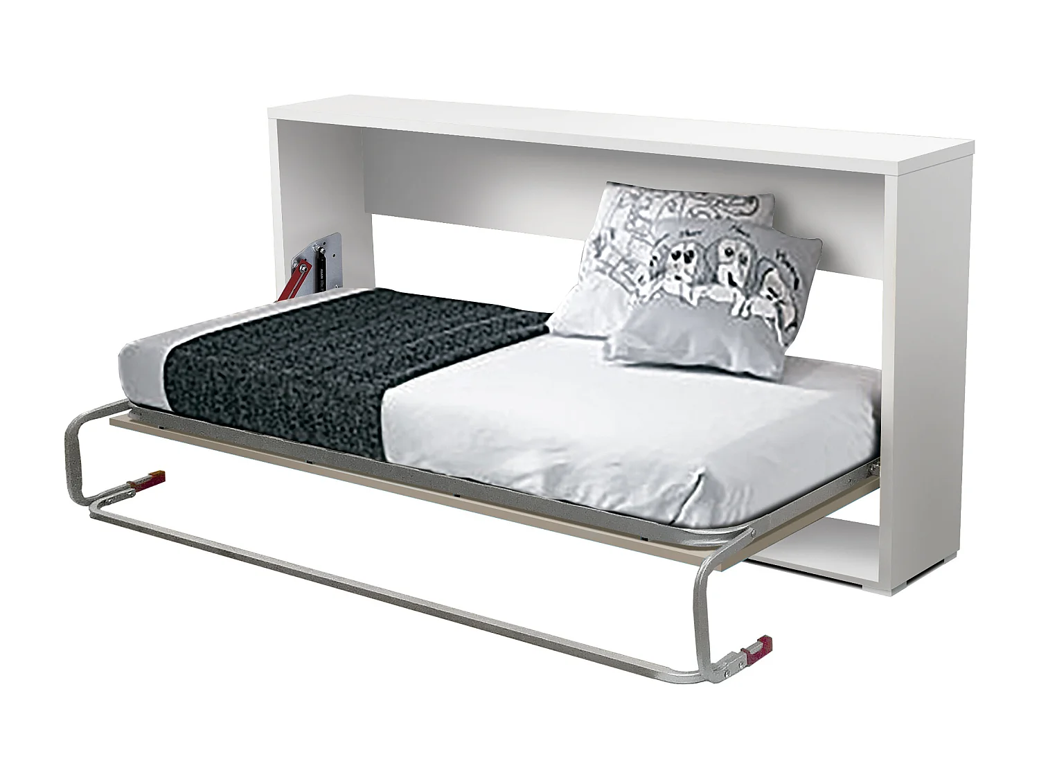 Cama Dobrável 90X190Cm - Branco-Cappuccino