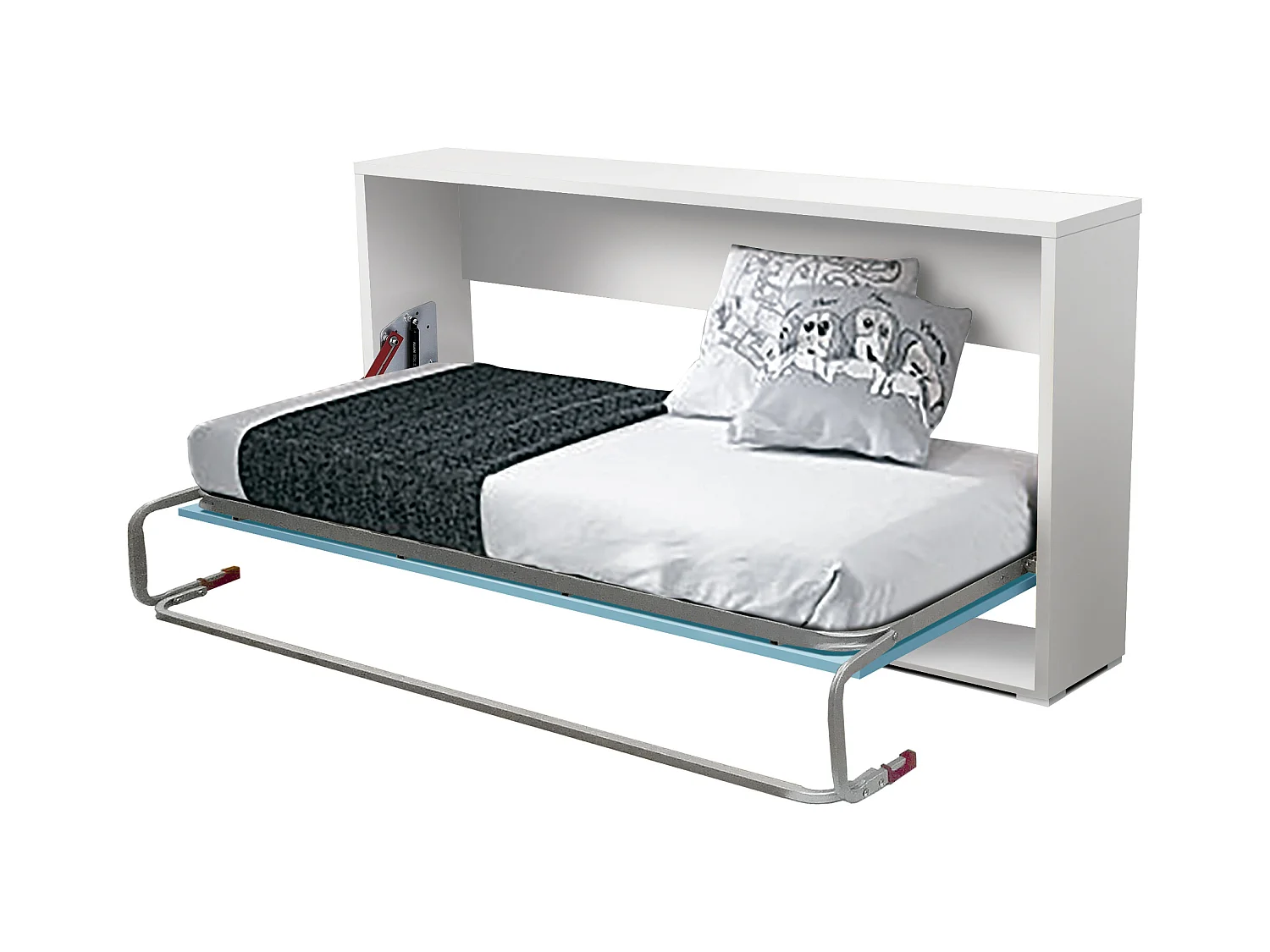 Cama Abatible 90X190Cm Blanco-Caribe - Venprodin