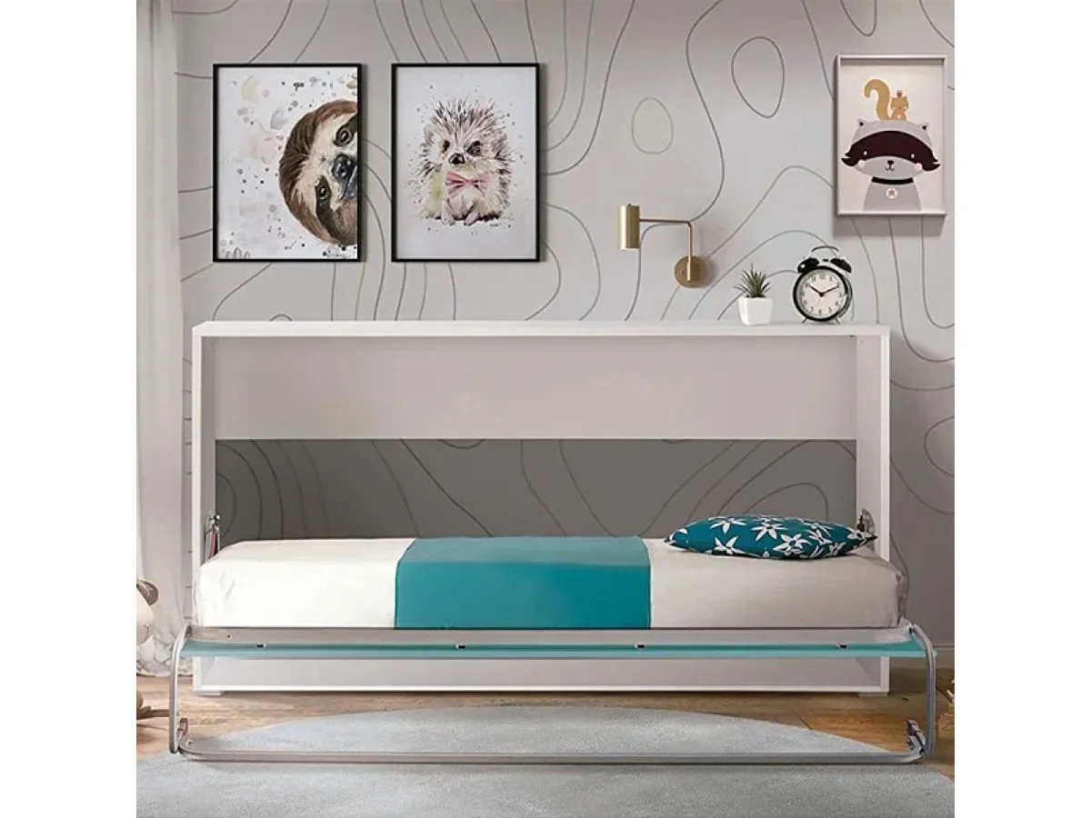Cama Abatible 90X190Cm Blanco-Caribe - Venprodin